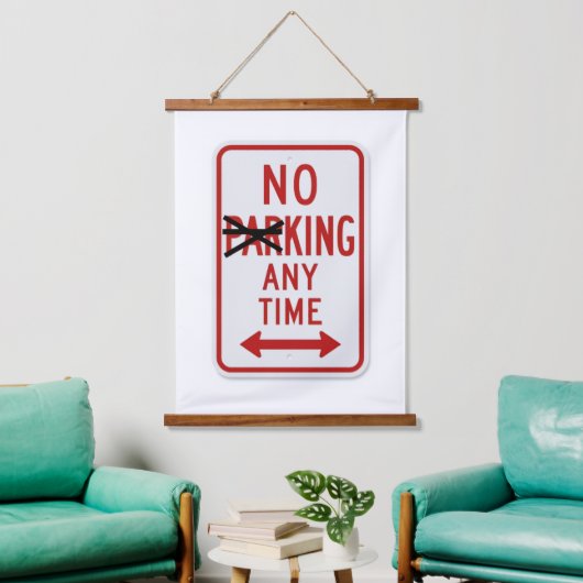 Wood Topped Wall Tapestry Hangend Wandkleed (Woonkamer)