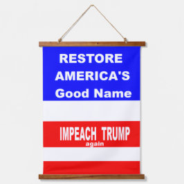 Wood Topped Wall Tapestry Hangend Wandkleed