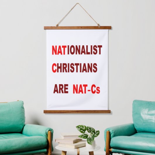 Wood Topped Wall Tapestry Hangend Wandkleed (Woonkamer)