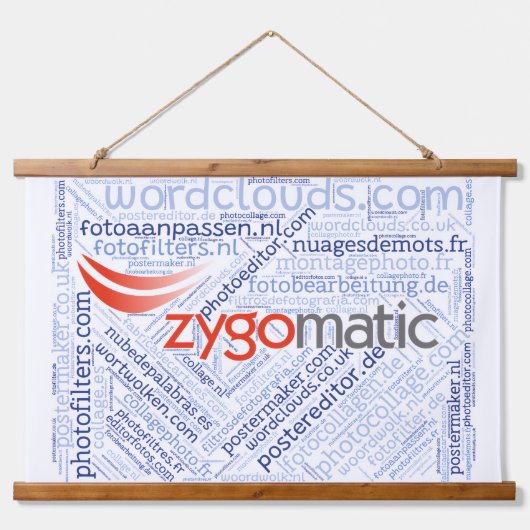 Wood Topped Wall Tapestry (landscape) Hangend Wandkleed (Voorkant)