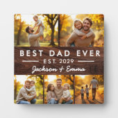 Wood Vaderdag beste vader ooit fotocollage Fotoplaat (Voorkant)