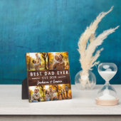 Wood Vaderdag beste vader ooit fotocollage Fotoplaat (Insitu)