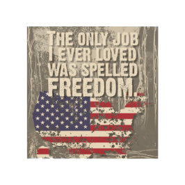 Wood Wall Art – Freedom Job Hout Afdruk