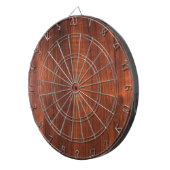 Wood WALNUT afwerking KOPEN BLANK Blanche + TEKST Dartbord (Voorkant Rechts)