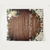 Wood White Rose Vrijgezellenfeest Foto Booth Backd Wandkleed (Voorkant (horizontaal))