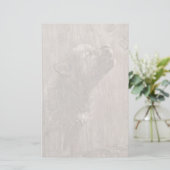 Wood Wolf Pup Art Briefpapier (Staand voorkant)