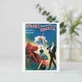 Wood ~ Woodita Magicien Magic Act Briefkaart (Staand voorkant)