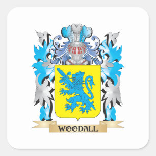 Woodall Wapenschild - Family Crest Vierkante Sticker