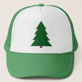 Woodblock kerstboom trucker pet