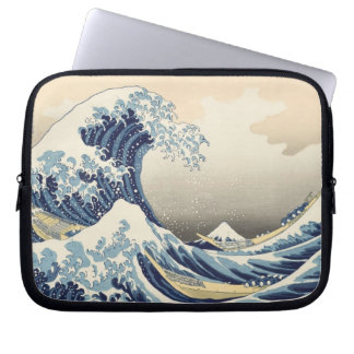 Woodblock print van Katsushika Hokusai Laptop Sleeve