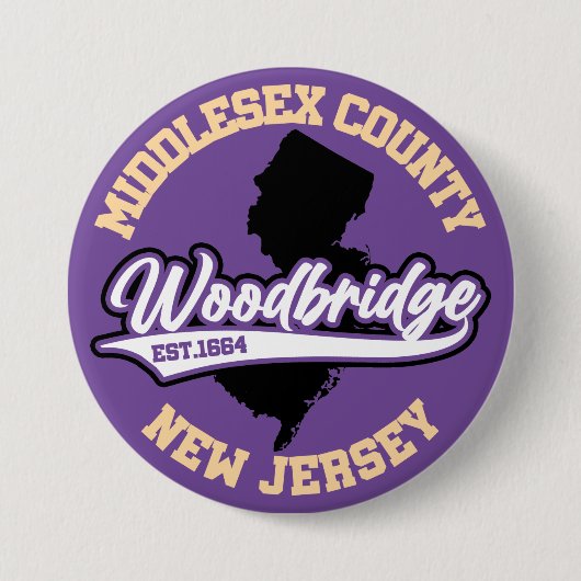 Woodbridge, New Jersey Ronde Button 7,6 Cm (Voorkant)