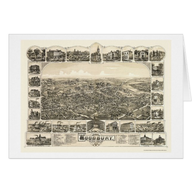 Woodbury, NJ Panoramic Map - 1886 (Voorkant Horizontaal)