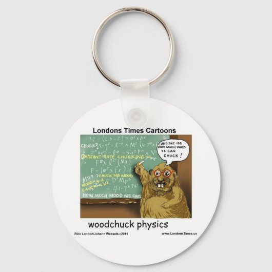 Woodchuck Physics Funny Gifts T - shirts Mokken &  Sleutelhanger (Voorkant)