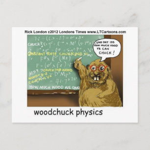 Woodchuck Physics Funny T - shirts Mokken Gifts, e Briefkaart