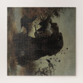 Woodcock Hunting met German Wirehaered Pointer Legpuzzel (Horizontaal)