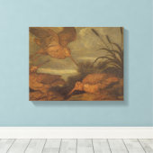 Woodcock te Dusk, c.1676 (olie op canvas) Canvas Afdruk (Insitu (Houten vloer))