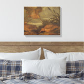 Woodcock te Dusk, c.1676 (olie op canvas) Canvas Afdruk (Insitu (Slaapkamer))