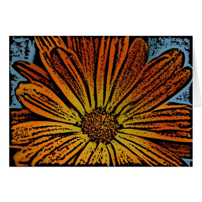 Woodcut Daisy (Voorkant Horizontaal)