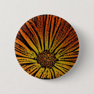 Woodcut Daisy Ronde Button 5,7 Cm
