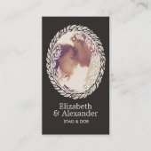 Woodcut Wreath Party Ticket - Black (Devant)