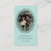 Woodcut Wreath Party Ticket - Mint (Devant)