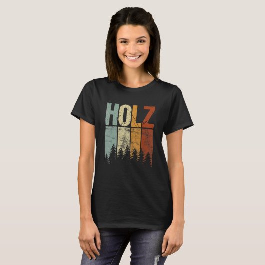 Woodcutter Chainzaag Forest Trees Wood Stick Bat T-shirt (Voorkant volledig)