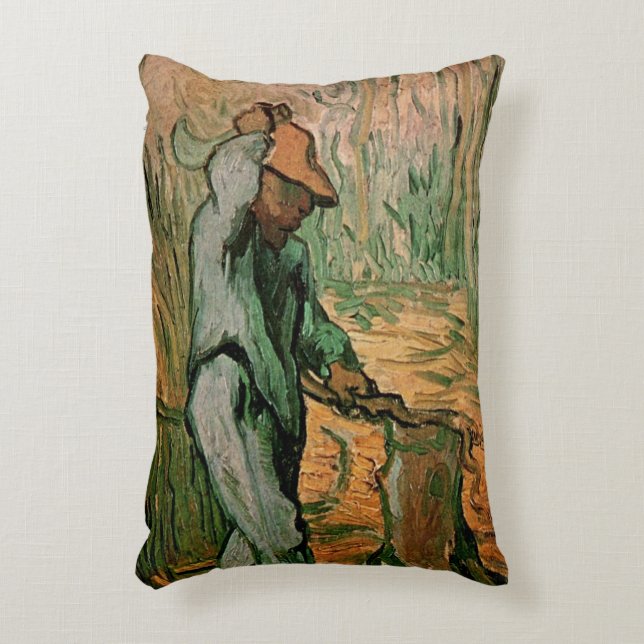 Woodcutter (na Millet) van Vincent van Gogh Accent Kussen (Voorkant(Verticaal))