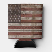 Wooden American Flag Blikjeskoeler (Voorkant)