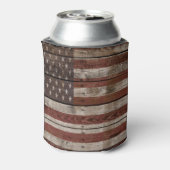 Wooden American Flag Blikjeskoeler (Blikje Achterkant)