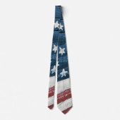 Wooden American Flag Stropdas (Achterkant)