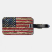 Wooden  Amerikaanse vlag Bagagelabel (Achterkant horizontaal)