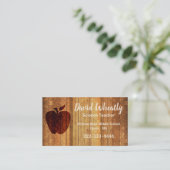 Wooden Apple-leraar Visitekaartje (Staand voorkant)