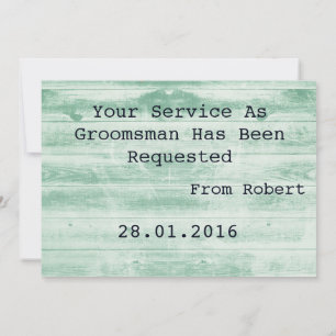 Wooden Background Suitup Ik ben m'n groomsman Kaart