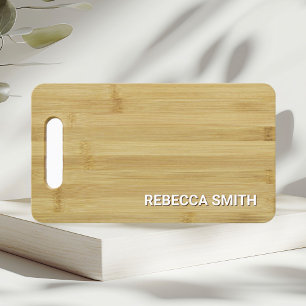 Wooden Bamboe Cutting Board Catering Culinaire Che Visitekaartje