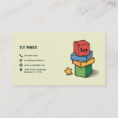 Wooden Blocks - Toy Maker Visitekaartje (Achterkant)
