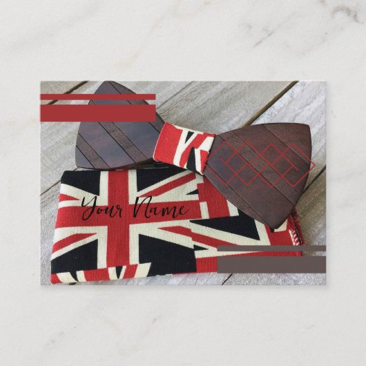 Wooden Bowtie Visitekaartje (Voorkant)