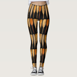 Wooden Canoe Paddles  achtergrondkleur Leggings