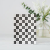 Wooden Checker Pattern Bedankkaart (Staand voorkant)