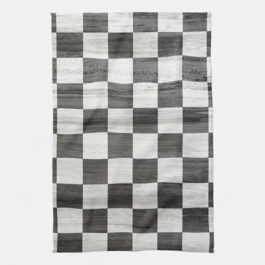 Wooden Checker Pattern Theedoek (Verticaal)