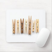 Wooden Clothespins Mousepad Muismat (Met muis)
