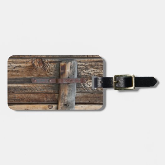 Wooden deur close-up, Californië Bagagelabel (Voorkant horizontaal)