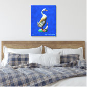 Wooden Ducks, weed Canvas Afdruk (Insitu (Slaapkamer))
