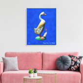 Wooden Ducks, weed Canvas Afdruk (Insitu (Woonkamer))