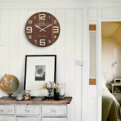 Wooden Family name Rustic Grote Klok