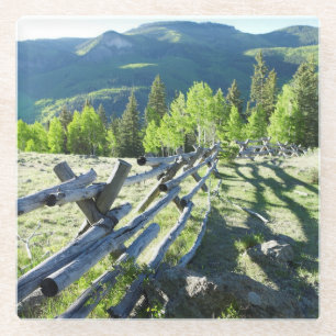 Wooden Fenceline Glazen Onderzetter