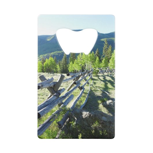 Wooden Fenceline Kredietkaart Flessenopener (Voorkant)