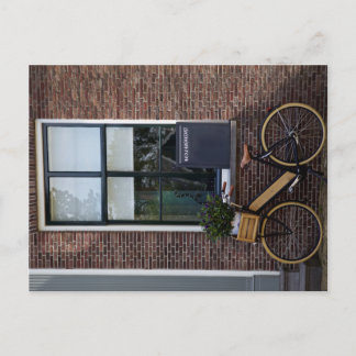 Wooden fiets briefkaart