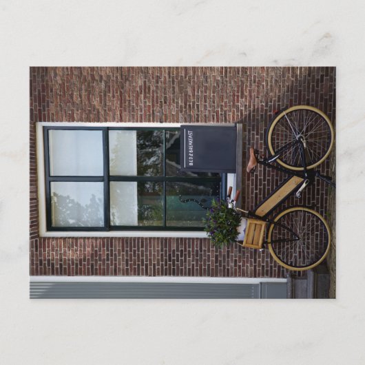 Wooden fiets briefkaart (Voorkant)