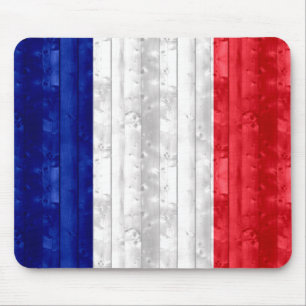 Wooden French Flag Muismat