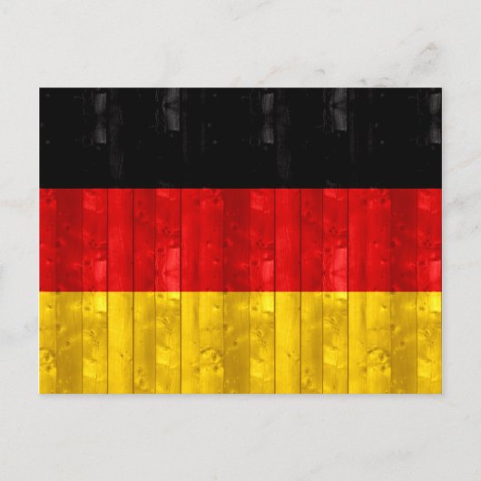 Wooden German Flag Briefkaart (Voorkant)